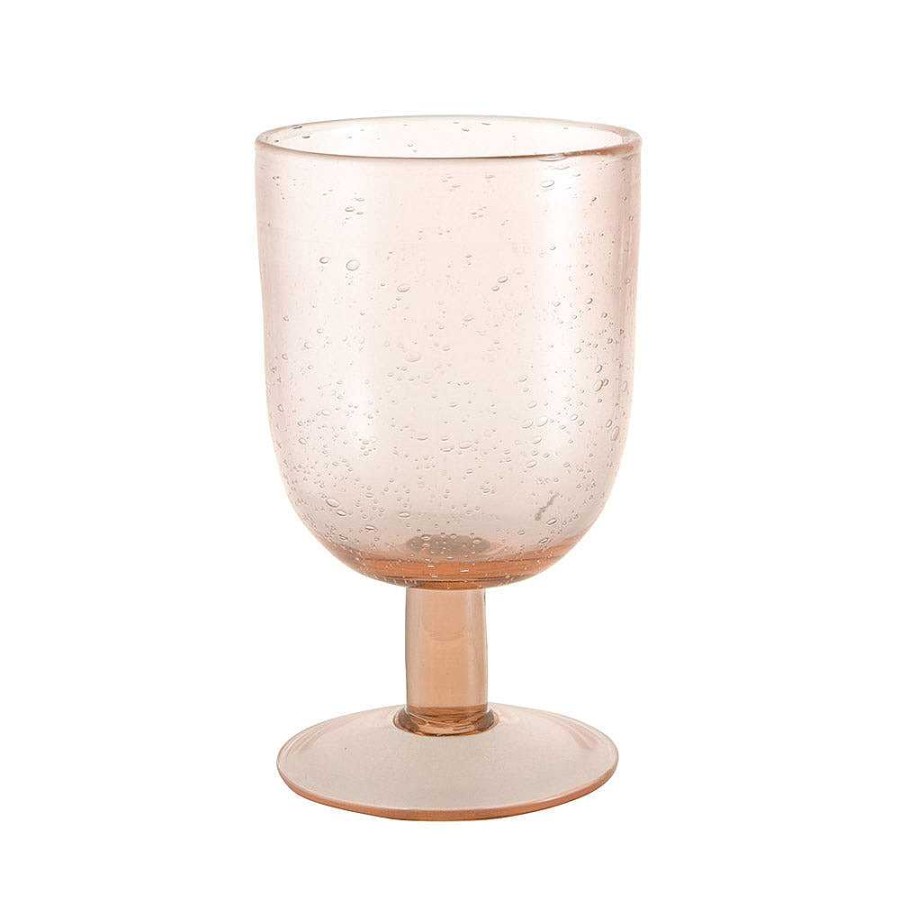 Wheel and Barrow Wine Glass Bubble Rose Pink 350Ml | Wine