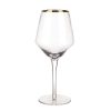 Wheel and Barrow Optic Wine Glass With Gold Rim 720Ml | Wine & Cheese Tasting