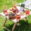 Wheel and Barrow Picnic Table Acacia Wood 48X38X24Cm | Picnic Basket & Blankets