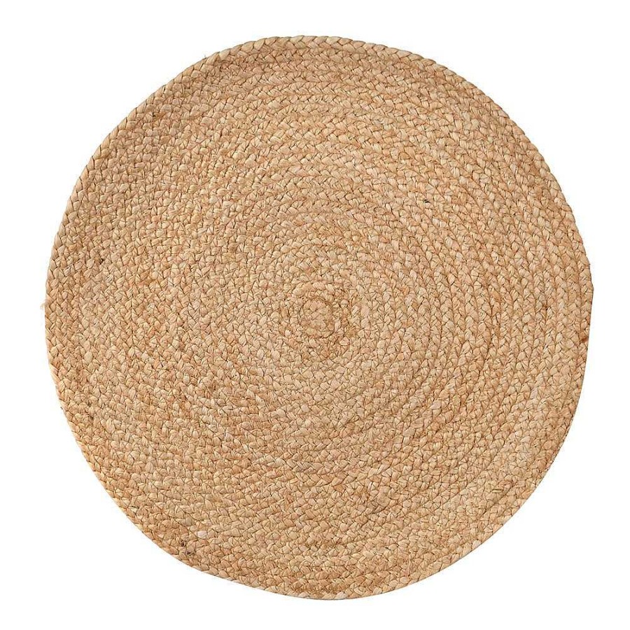 Wheel and Barrow Placemat Round Golden Jute 38Cm | Placemats