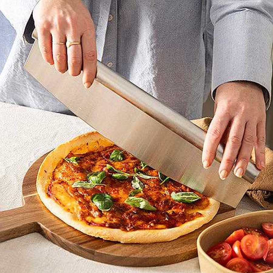 Wheel and Barrow Rocking Pizza Cutter Stainless Steel | Pizza