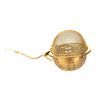 Wheel and Barrow Stainless Steel Tea Strainer Infuser Ball Gold With Chain | Accessories