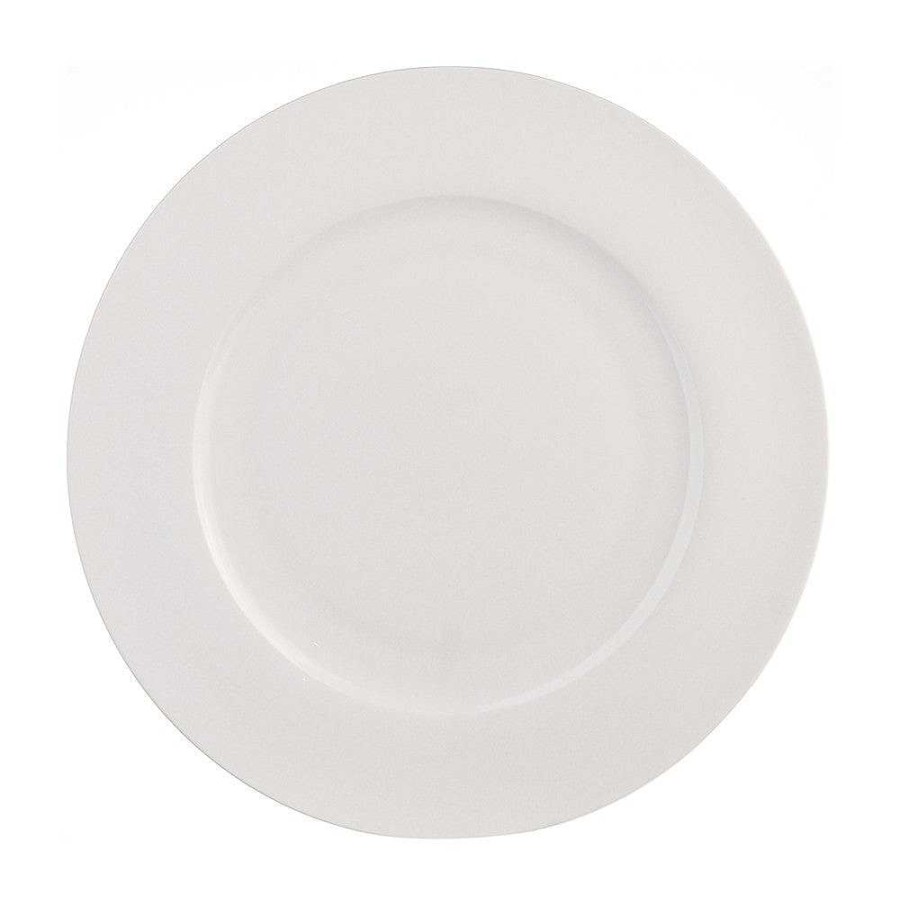 Wheel and Barrow Bone China Rim Dinner Plate 28Cm White | Bone China Rim