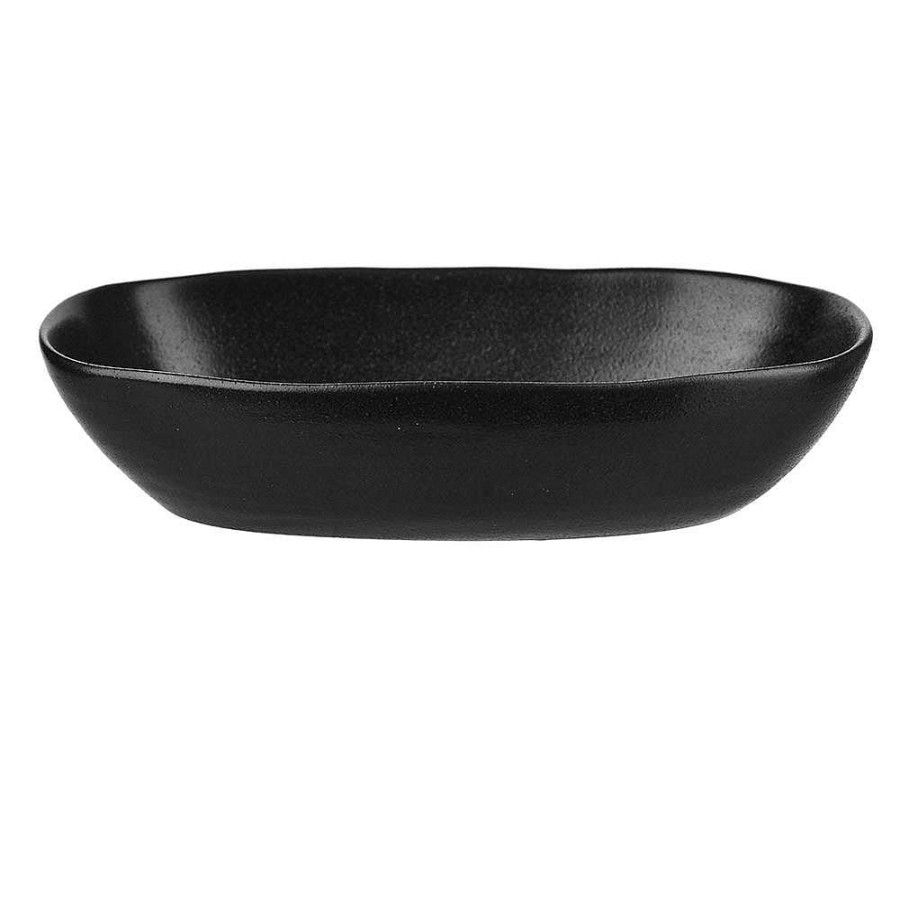 Wheel and Barrow Deep Oval Bowl Black 22.5Cm | Serving Platters