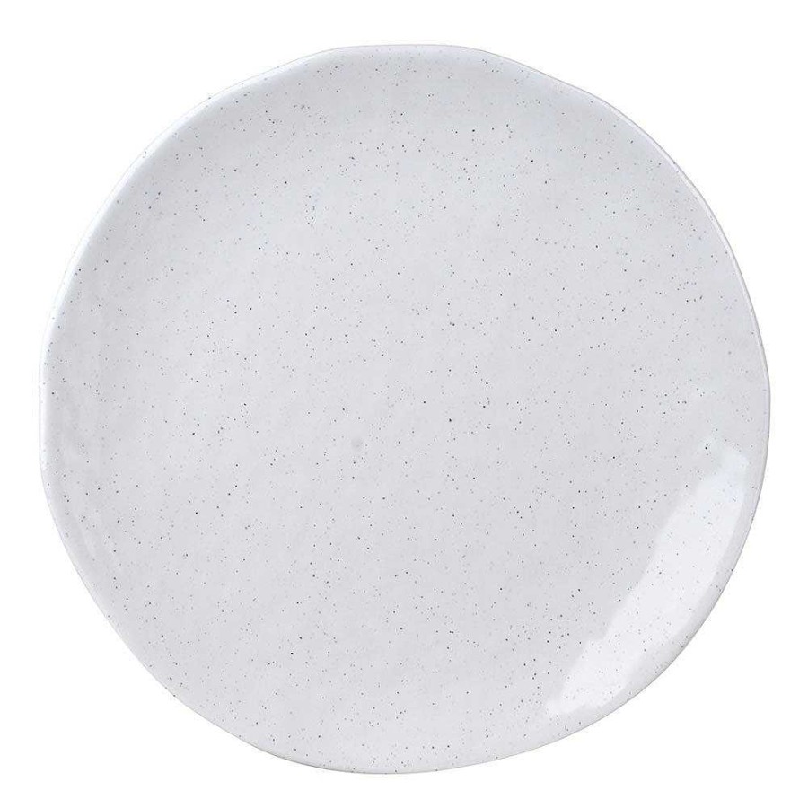 Wheel and Barrow Melamine Plate Speckle White 28Cm | Melamine