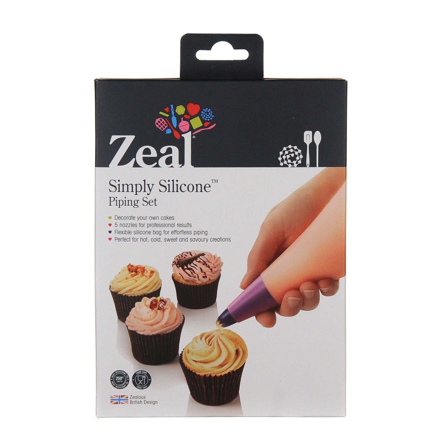 Wheel and Barrow Silicone Piping Set With 5 Nozzles Zeal | Baking Tools & Accessories