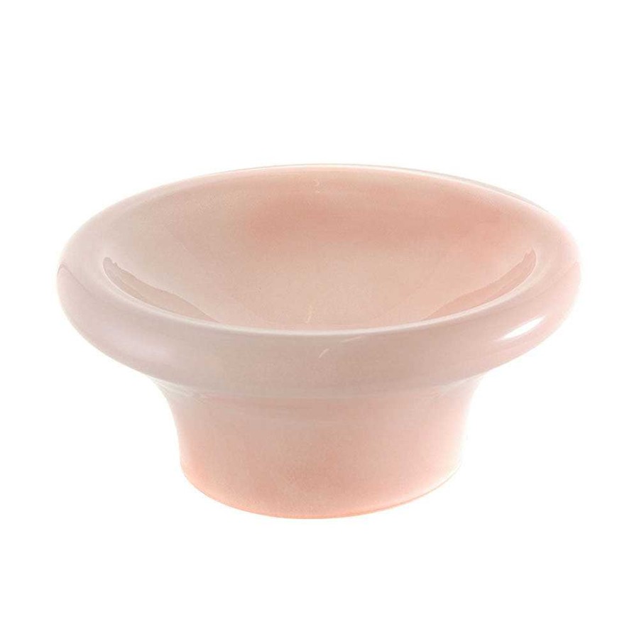 Wheel and Barrow Glass Footed Bowl Pink 23X10Cm | Condiments