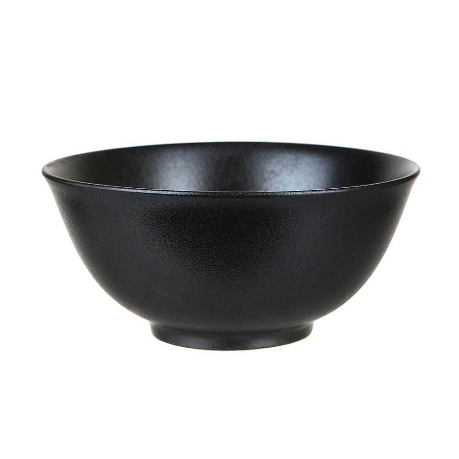 Wheel and Barrow Noodle Bowl Black 18X8Cm | Black Dinnerware