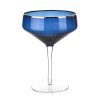 Wheel and Barrow Optic Coupe Glass Navy With Gold Rim 255Ml | Cocktail