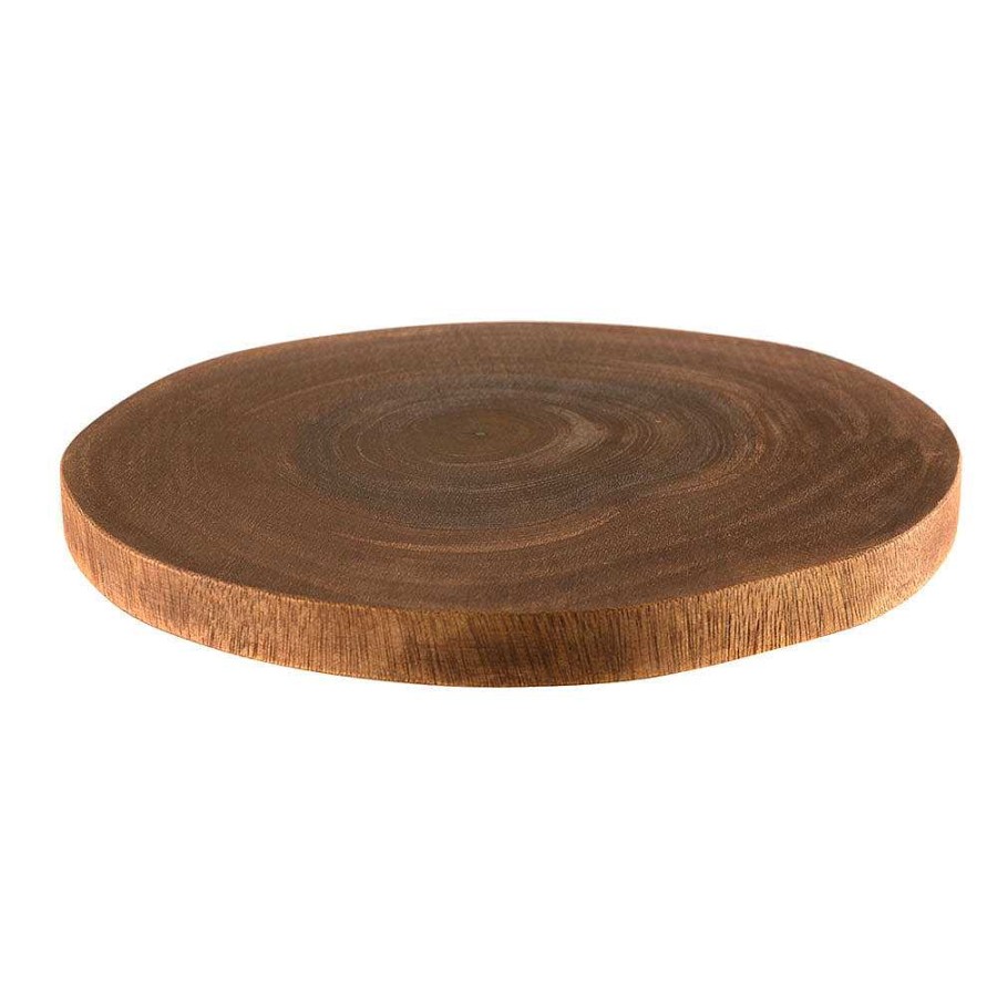 Wheel and Barrow Acacia Wood Lazy Susan 31.5X4Cm | Serving Platters