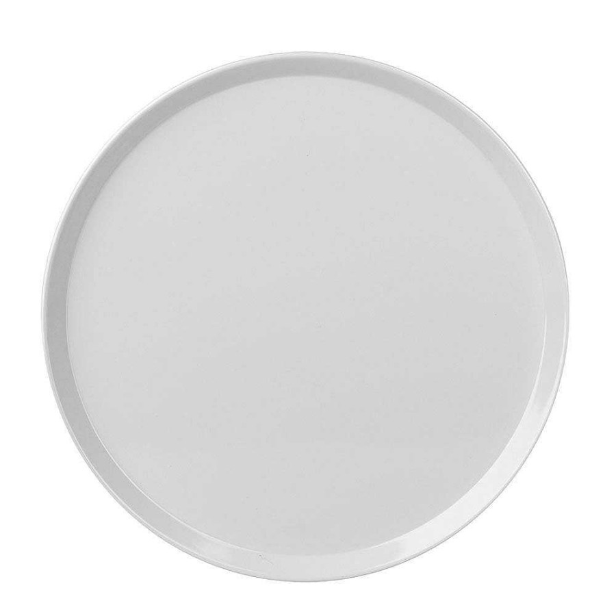 Wheel and Barrow Melamine Cake Plate 30Cm White | Outdoor Servingware