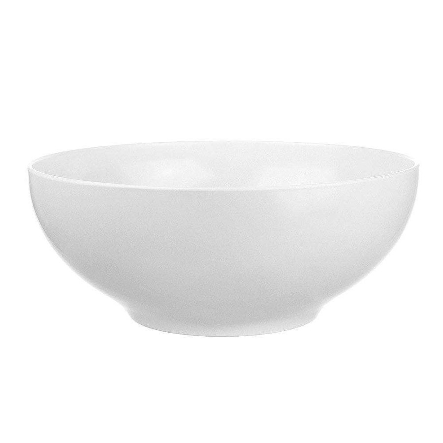 Wheel and Barrow Melamine Bowl Round Medium 25Cm White | Outdoor Servingware