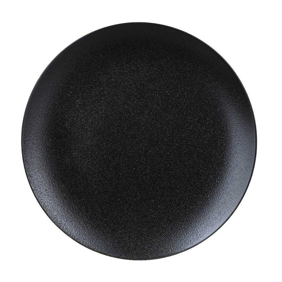 Wheel and Barrow Side Plate Round Black 20Cm | Black Dinnerware