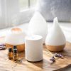 Wheel and Barrow Rechargeable Ultrasonic Diffuser White & Wood Grain | Pamper