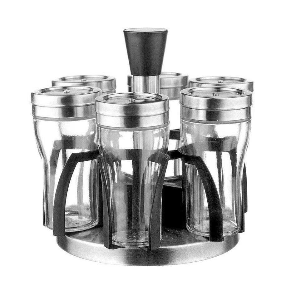 Wheel and Barrow Spice Set 7 Piece Stainless Steel | Condiments