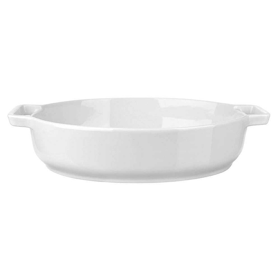 Wheel and Barrow Porcelain Baking Dish Oval White 36Cm | Slow Cooking