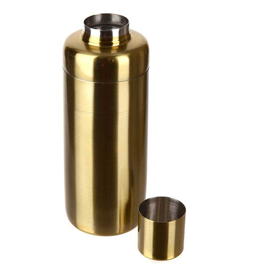 Wheel and Barrow Stainless Steel Cocktail Shaker 550Ml Gold | Cocktails Shakers