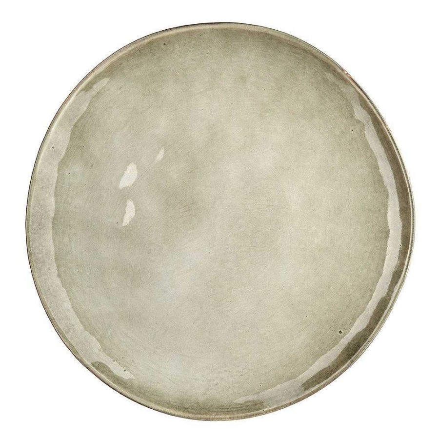 Wheel and Barrow Stoneware Dinner Plate Olive Green 29Cm | Stoneware