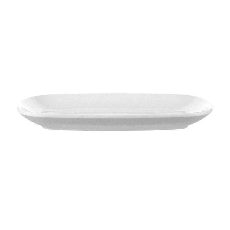 Wheel and Barrow Melamine Coupe Plate/Platter 22X13Cm White | Outdoor Servingware