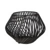 Wheel and Barrow Iron Tealight Holder Matte Black Swirl 11X16Cm | Noir Collection