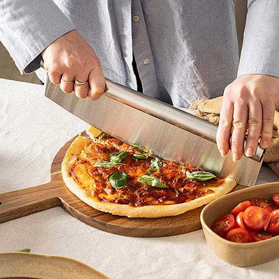 Wheel and Barrow Rocking Pizza Cutter Stainless Steel | Pizza