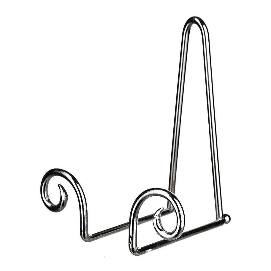 Wheel and Barrow Plate Stand Nickel Plated 20.5X14Cm | Home Storage