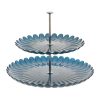 Wheel and Barrow Cake Stand 2 Tier Rola Cornflower Blue Silver Stem | Cake Stands, Tiered Stands & Servers