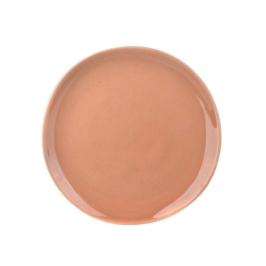 Wheel and Barrow Stoneware Side Plate Clay Pink 20Cm | Stoneware