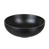 Wheel and Barrow Bowl Round Black 15.8X6Cm | Stoneware