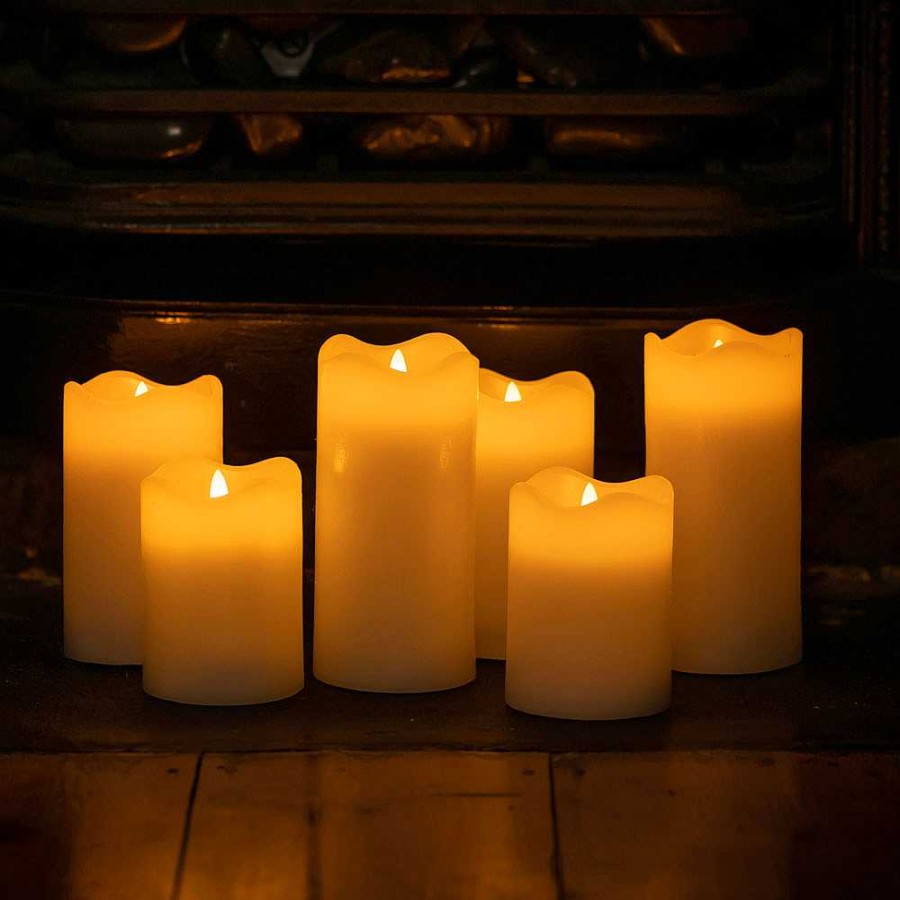 Wheel and Barrow Candle Pillar Flameless Led 7.5X13Cm Set/2 | Candles & Home Fragrance