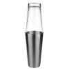 Wheel and Barrow Boston Cocktail Shaker | Rustic Silver Barware