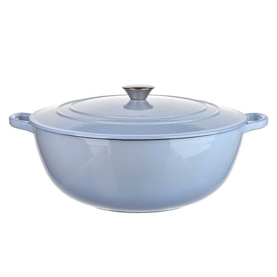 Wheel and Barrow Cast Iron Pot Pale Blue 7L | Cast Iron