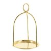 Wheel and Barrow Serving Stand 1 Tier With Handle Champagne Gold | Trays