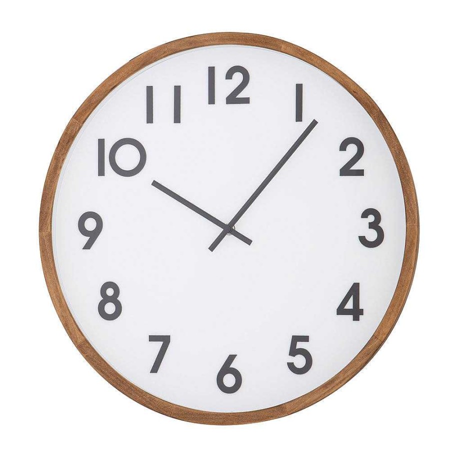 Wheel and Barrow Wall Clock Leonard Brown White & Black 41.5X41.5X5.5Cm | Decorative Items