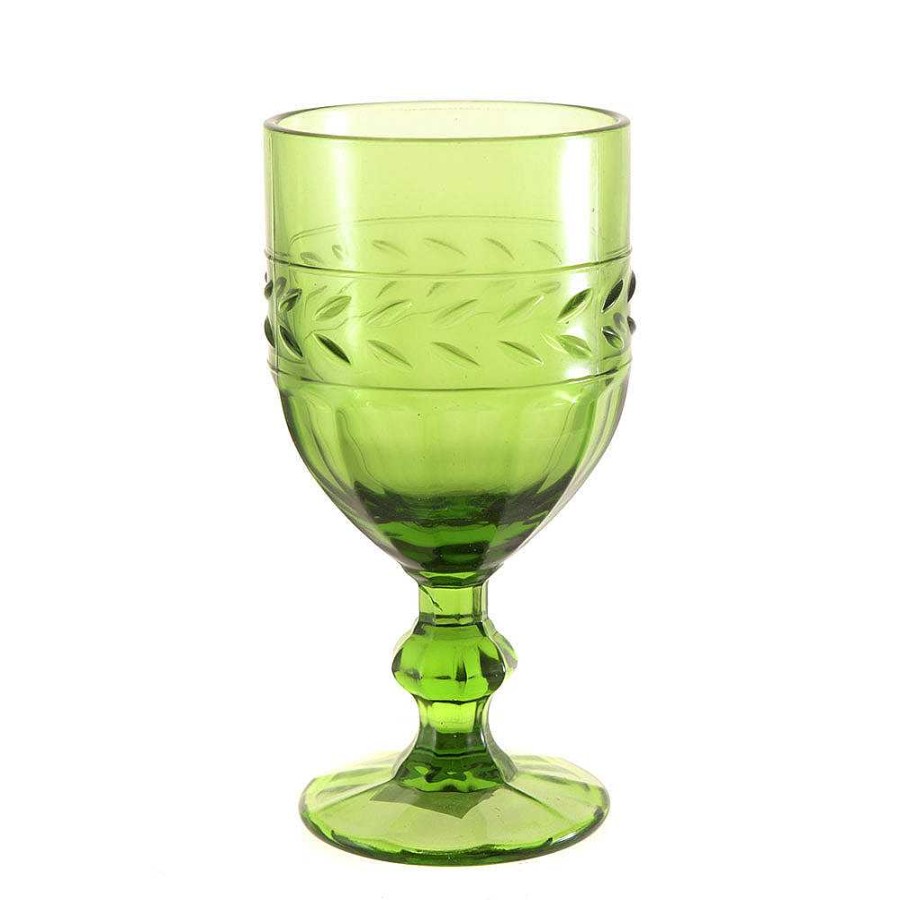 Wheel and Barrow Wine Glass Tuscan Green 350Ml | Wine Glasses