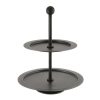 Wheel and Barrow Cake Stand 2-Tier Graphite Black | Cake Stands, Tiered Stands & Servers