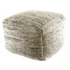 Wheel and Barrow Pouff Square Natural/Grey 50X50X35Cm | Furniture