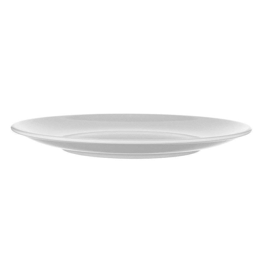 Wheel and Barrow Melamine Platter Flat Round Coupe 40Cm White | Outdoor Servingware