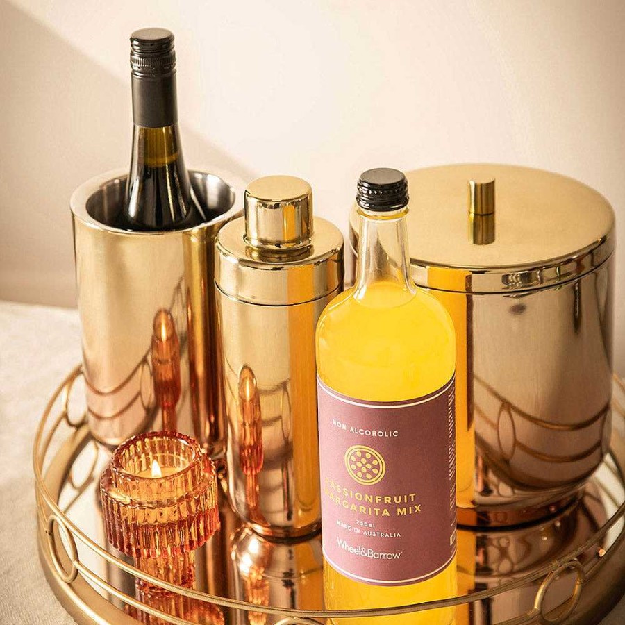 Wheel and Barrow Malibu Cocktail Shaker Gold Ombre 800Ml | Gold Barware