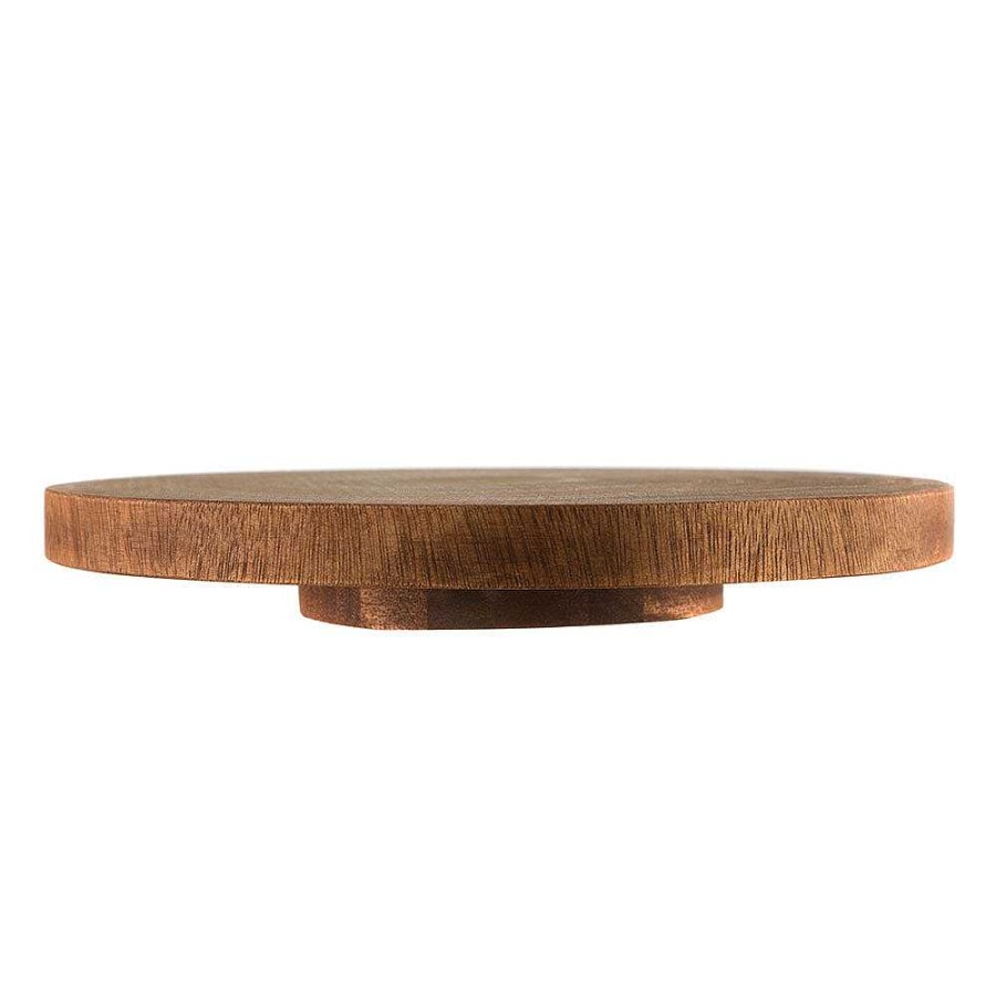 Wheel and Barrow Acacia Wood Lazy Susan 31.5X4Cm | Serving Platters