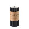 Wheel and Barrow Candle Pillar Ribbed Navy Blue 5X10Cm | Candles & Home Fragrance