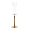 Wheel and Barrow Champagne Flute Gold Stem 220Ml | Champagne