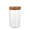 Wheel and Barrow Glass Storage Jar With Oak Wood Lid 1L Large | Home Storage