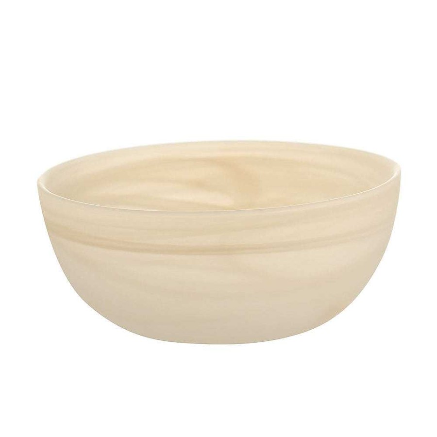 Wheel and Barrow Bowl Round Alabaster White & Vanilla 14Cm | Condiment & Dip Bowls