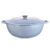 Wheel and Barrow Cast Iron Pot Pale Blue 7L | Slow Cooking