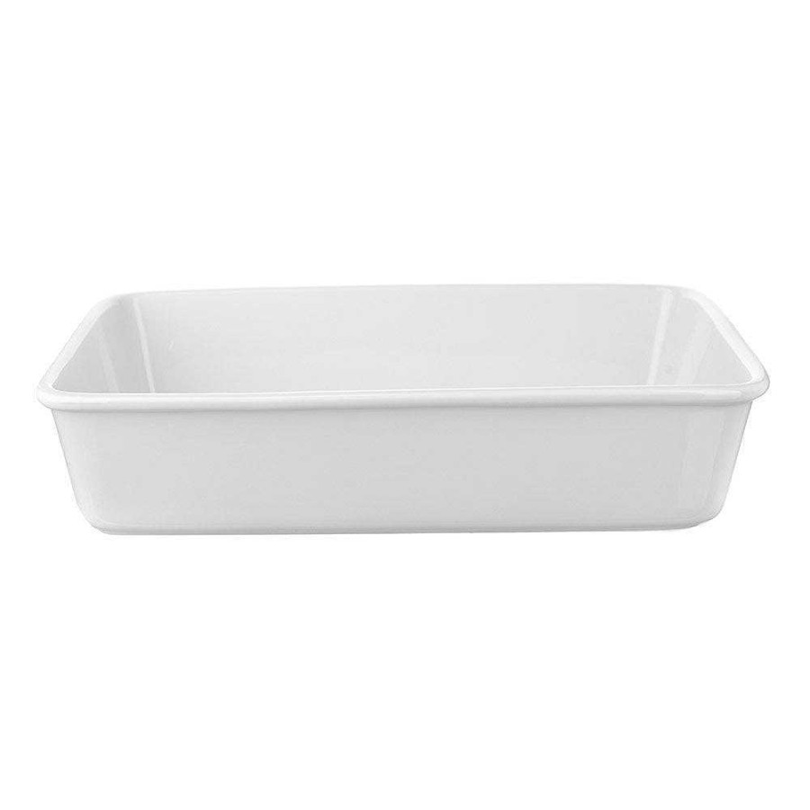 Wheel and Barrow Lasagna Dish Rectangle White 36X25X8Cm | Slow Cooking