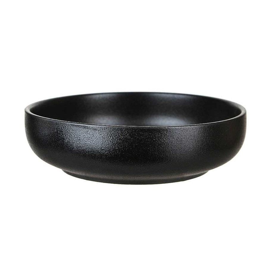 Wheel and Barrow Bowl Round Black 21X6Cm | Noir Collection