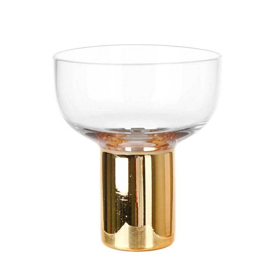 Wheel and Barrow Coupe Glass Heavy Base Gold 260Ml | Cocktail