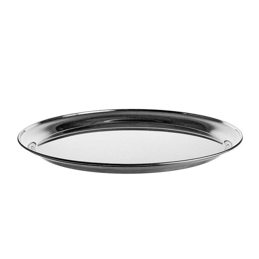 Wheel and Barrow Stainless Steel Tray Round 40Cm | Whisky