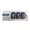 Wheel and Barrow Stoneware Mug Set/6 Mediterranean Blue | Stoneware Olive Green